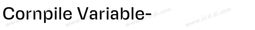 Cornpile Variable字体转换
